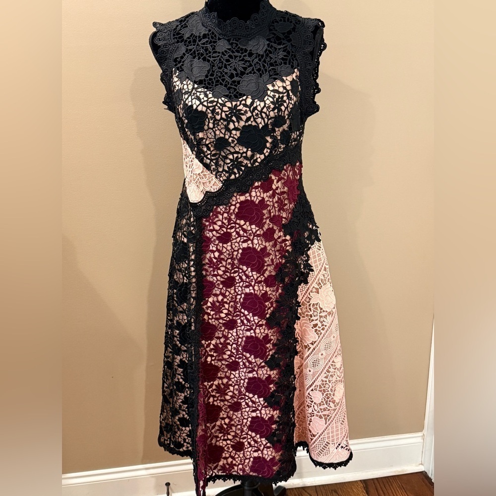 Women’s NANETTE LEPORE Opera fit and flare lace midi dress- Size 6 - Picture 6 of 13